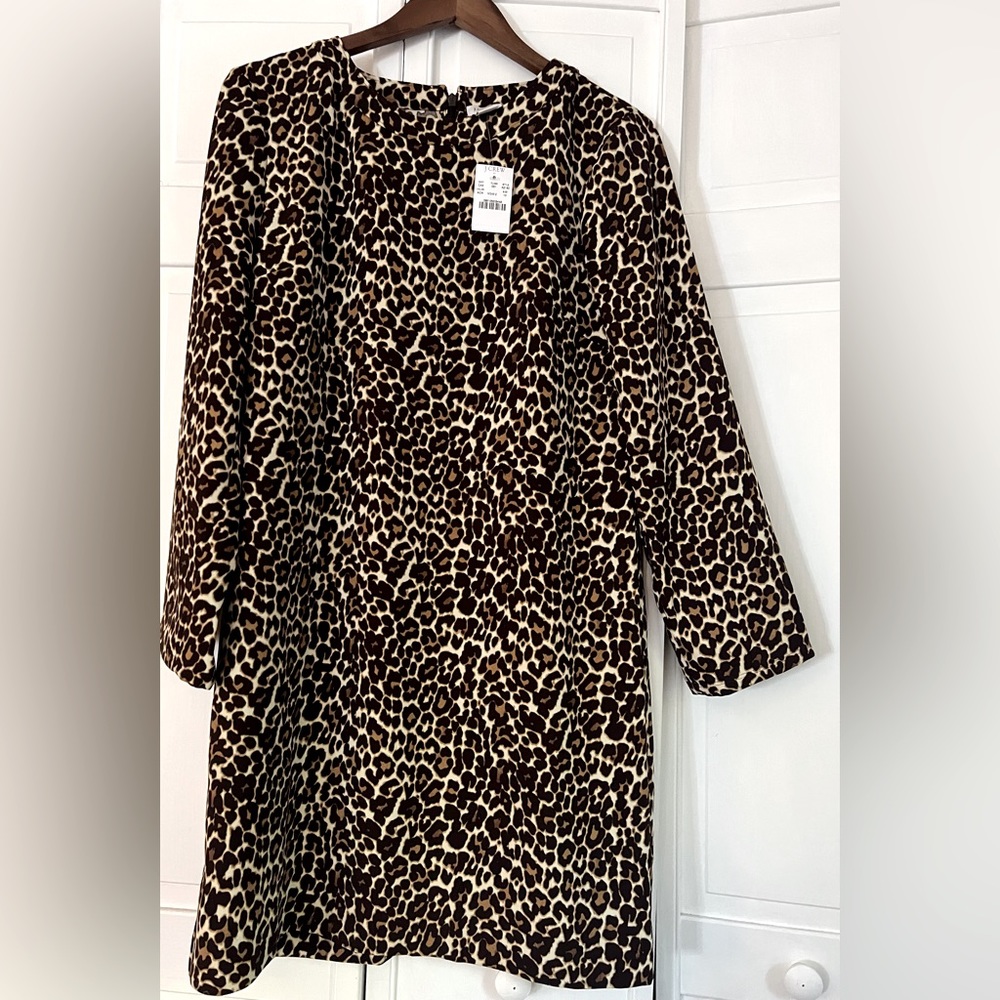 J Crew Leopard Print Dress with Tags size 10